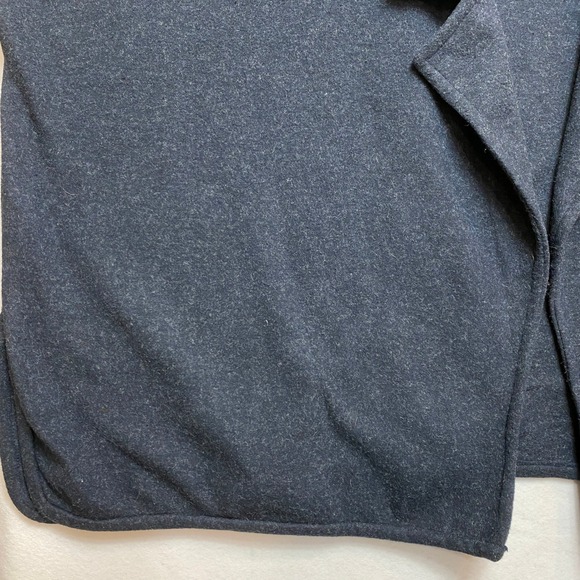 Free People Poncho Womens One Size Charcoal Gray Collarless Open Front Cape - Picture 5 of 7